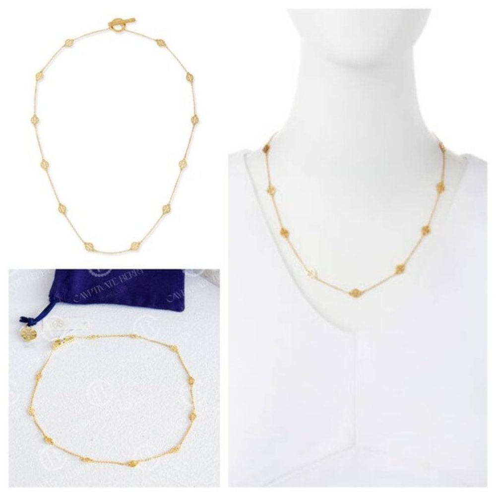 Tory Burch Mini Logo Gold Necklace